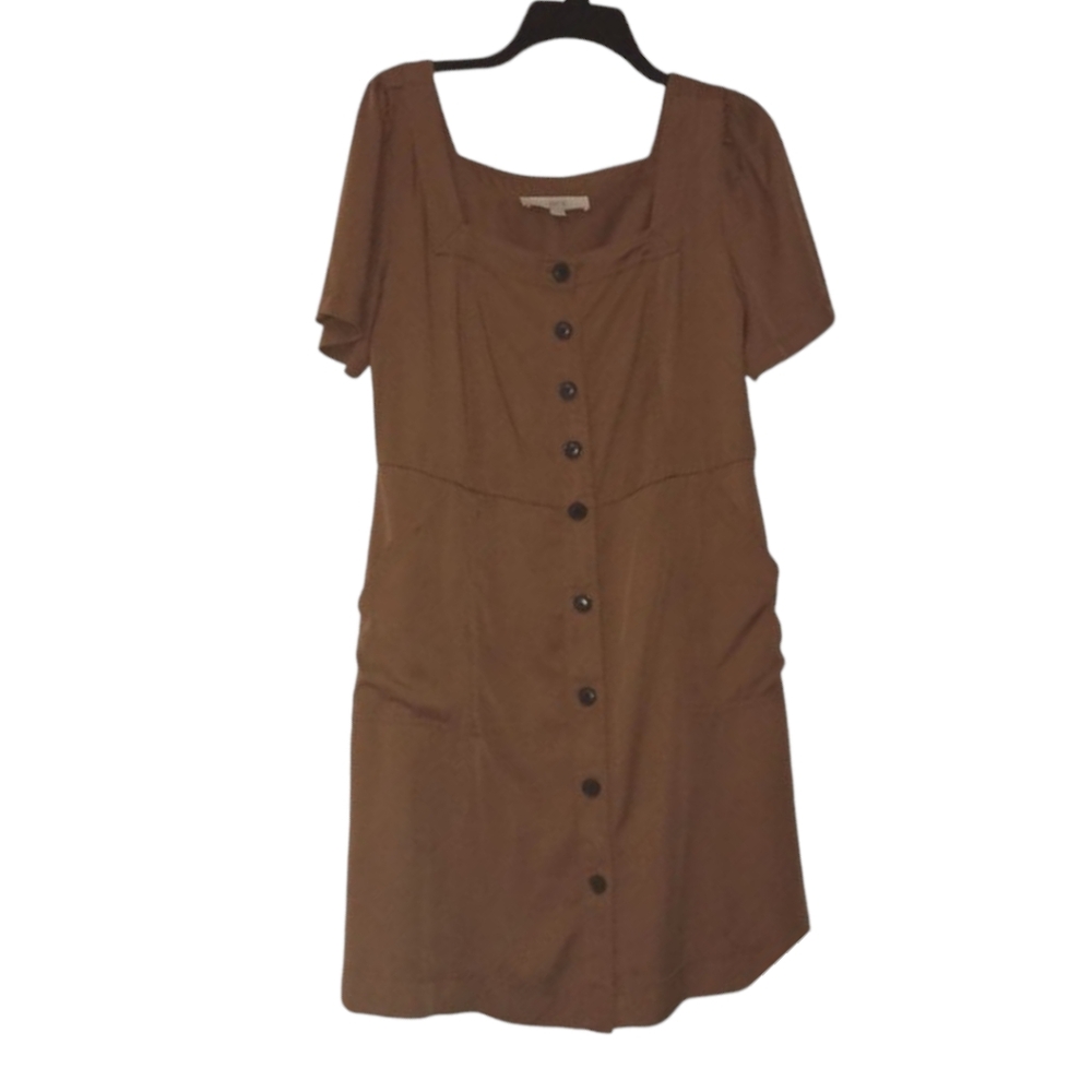 Adorable Ann Taylor LOFT Emory Brown Sheath Dress